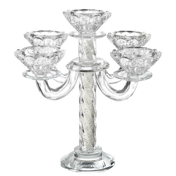 5 Branch candlestick crystal Curled 8.5 " Pictured Bed Bath